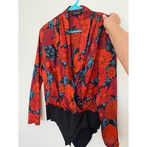 ZARA Floral Bodysuit